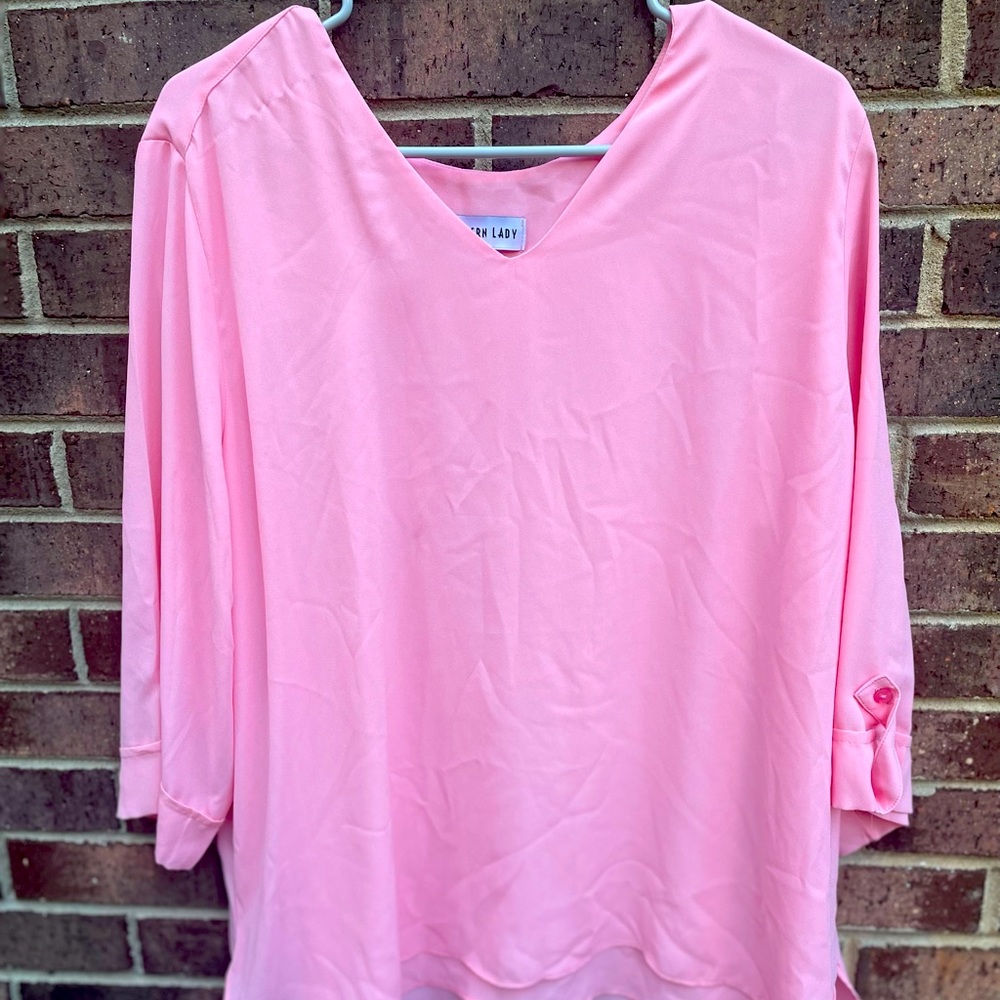 Southern Lady - Womens Lt. pink LS Top | XL